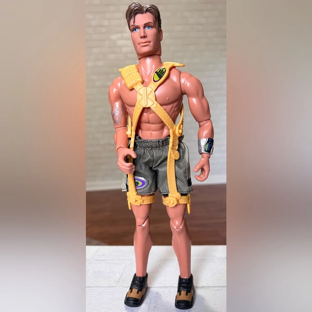Max Steel Action Figure 2000 Mountain Climber 12” Doll Mattel vintage